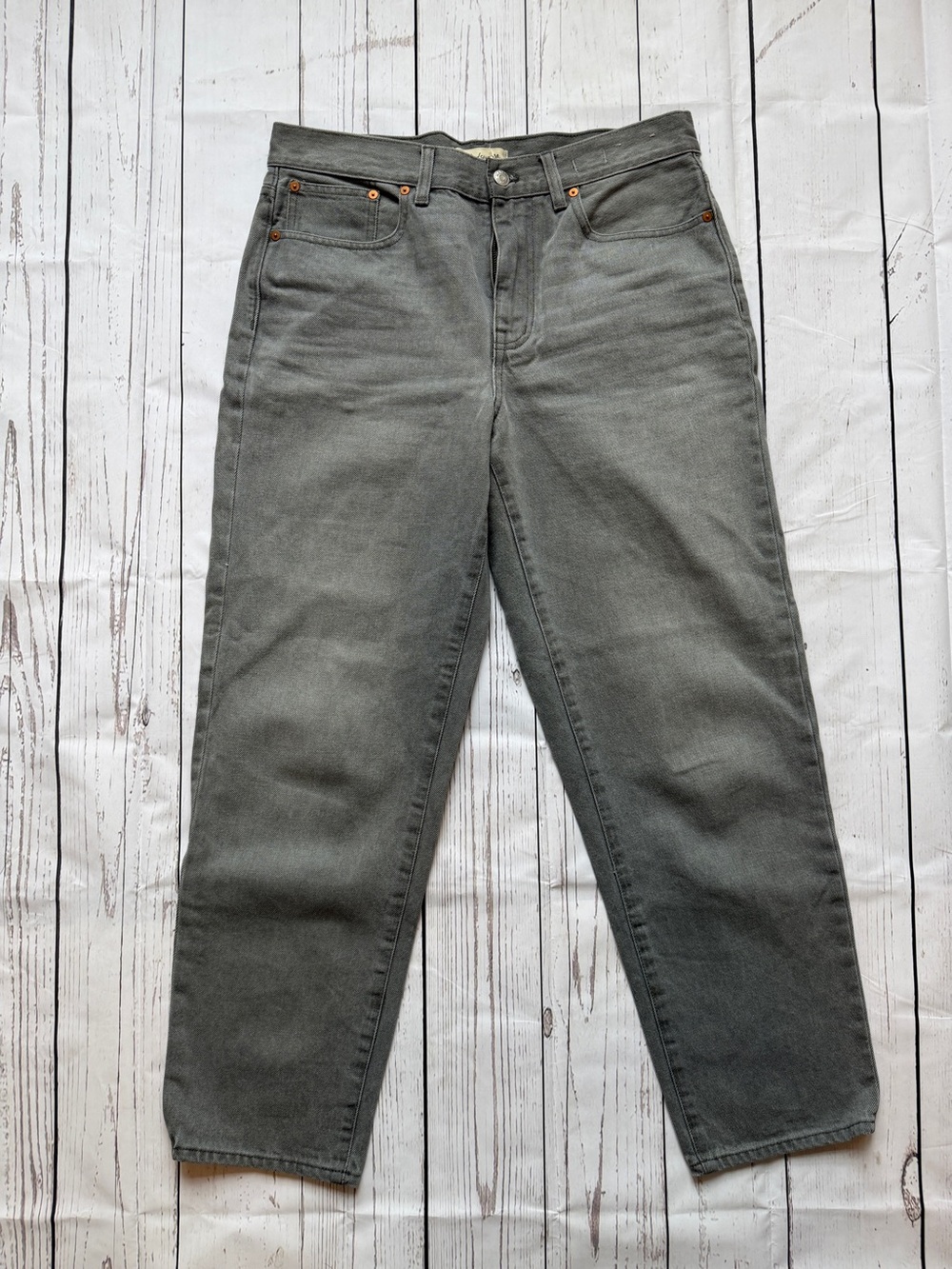 Madewell Women's the Slouchy Boy Jeans 100% Cotton, Size 29, Gray Wash